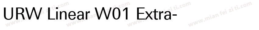 URW Linear W01 Extra字体转换